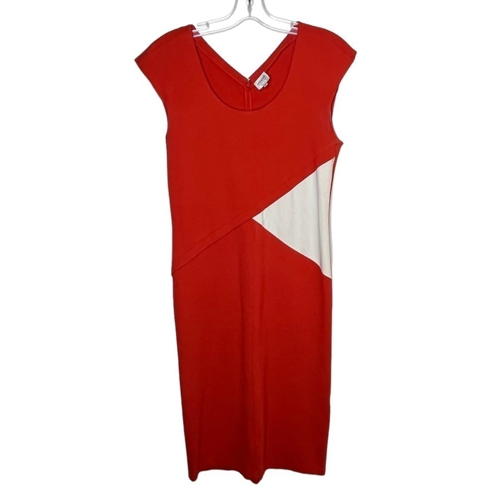 Armani Collezioni Contrast Panel Milano Jersey Sheath Dress